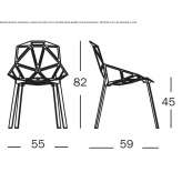 Stackable aluminum chair Grinzens