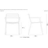 Aluminum chair with armrests Ipero