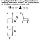 High-back chair made of polyethylene fiber Puteaux