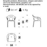 Polypropylene chair with stackable armrests Montesa