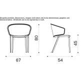 Rope garden chair with armrests Louvroil