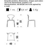 Stackable polypropylene chair Montesa