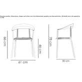 Aluminum chair with stackable armrests Avenches