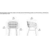 Aluminum chair with armrests Meursac