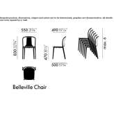 Stackable polyamide chair Nekla