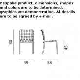 Stackable aluminum garden chair Proceno