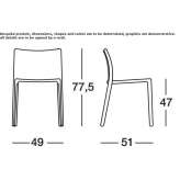 Stackable PVC garden chair Garzon