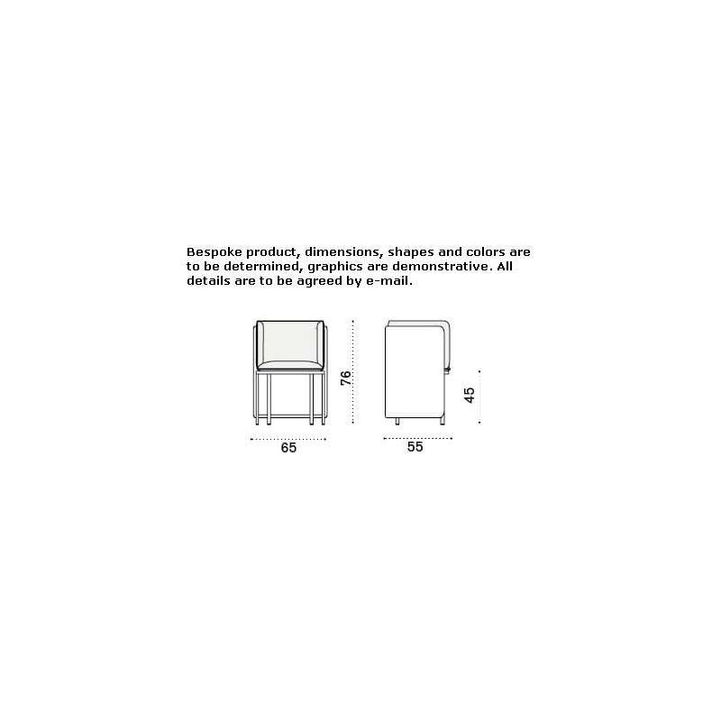 Upholstered garden chair with armrests Petrila