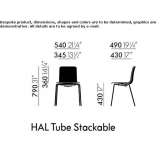 Stackable polypropylene chair Herran