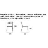 Stackable steel garden chair Cocquio