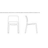 Garden chair made of polypropylene, stackable Roosbeek