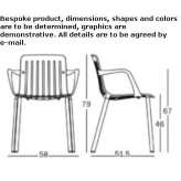 Die-cast aluminum garden chair with armrests Urzy