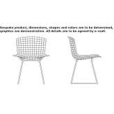 Garden chair in steel with sled base and integrated cushion Rhayader