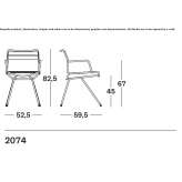 Steel garden chair with armrests Dalby