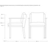 Garden chair with armrests Komarom