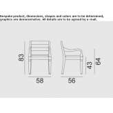 Teak garden chair with armrests Tocopero