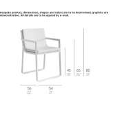 Garden chair made of thermally lacquered aluminum with armrests Pamece