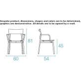 Krzesło z podłokietnikami z aluminium i tkaniny technicznej Cruzilia