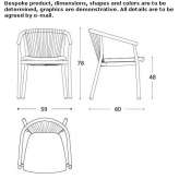 Powder-coated aluminum garden chair with armrests Rietavas