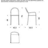 Metal chair with open backrest Batocina