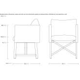 Folding chair with armrests Komarom