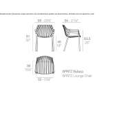 Polypropylene garden chair with armrests Olszana