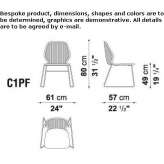 Garden chair with a polyethylene base in the shape of a sled Baneasa