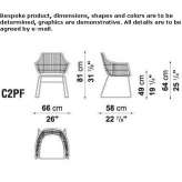 Garden chair with a polyethylene base in the shape of a sled with armrests Baneasa