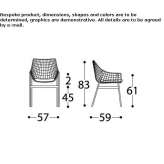 Steel garden chair with armrests Paraiso