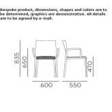 Plastic chair with stackable armrests Rheinau