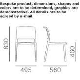 Stackable polypropylene chair Granen