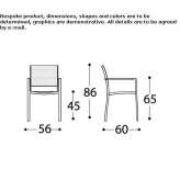 Batyline® chair with armrests Dziuche