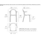 Krzesło ogrodowe z podłokietnikami, które można sztaplować Bore