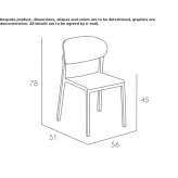 Polypropylene garden chair with integrated cushion Bungalow