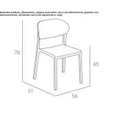 Garden chair made of polypropylene, stackable Baldana