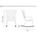 Rocking garden chair made of polypropylene Longview