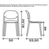 Stackable polypropylene chair Alepou