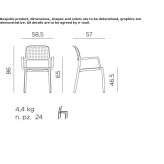 Garden chair with stackable armrests Drap