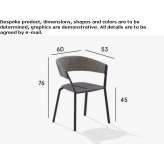 Aluminum and fabric garden chair with armrests Hirel