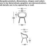 Polyethylene garden chair with armrests Tergu