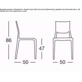 Stackable polypropylene chair Cucuteni