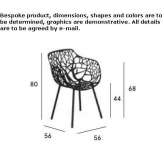 Aluminum garden chair with armrests Bethalto