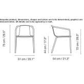 Aluminum chair with stackable armrests Dolzago