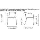 Krzesło aluminiowe z podłokietnikami, które można sztaplować Dolzago