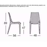 Technopolymer garden chair, stackable Joutseno