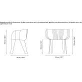 Garden chair made of galvanized steel, upholstered Huachos