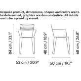 Garden chair made of galvanized steel with armrests Cobdar