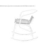 Rope garden rocking chair with armrests Bussang