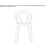 Polycarbonate chair with armrests, stackable Chimilin