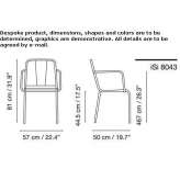 Aluminum garden chair with armrests Wassy